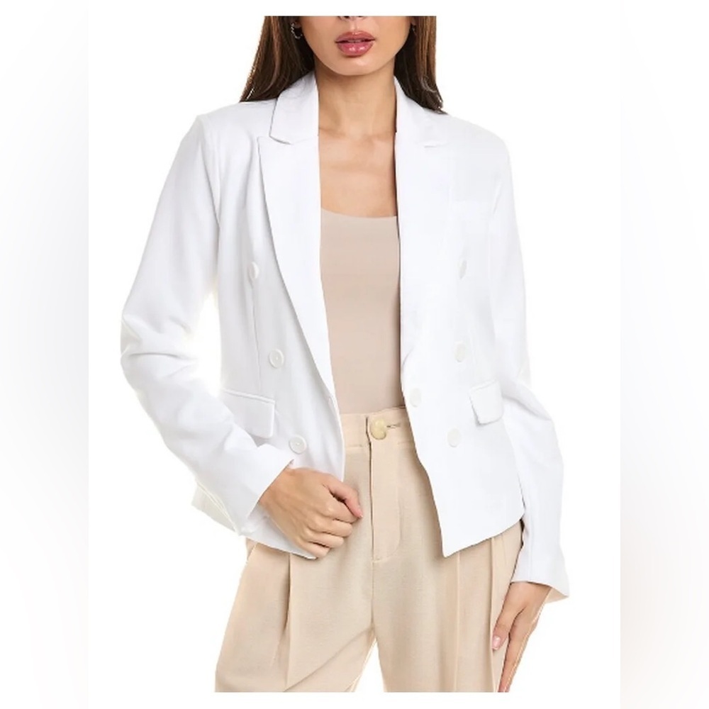 NWT Ellen Tracy Women's White Cropped Blazer